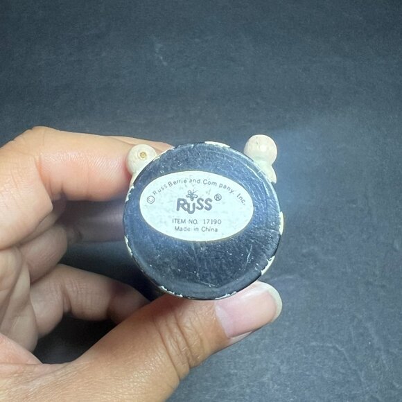 Vintage Russ Berrie #17190 Wooden Blue Green & Red Toy Soldier Ornament 3.5" - Picture 6 of 6